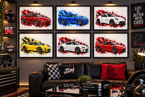 Jdm car art - art, skyline
